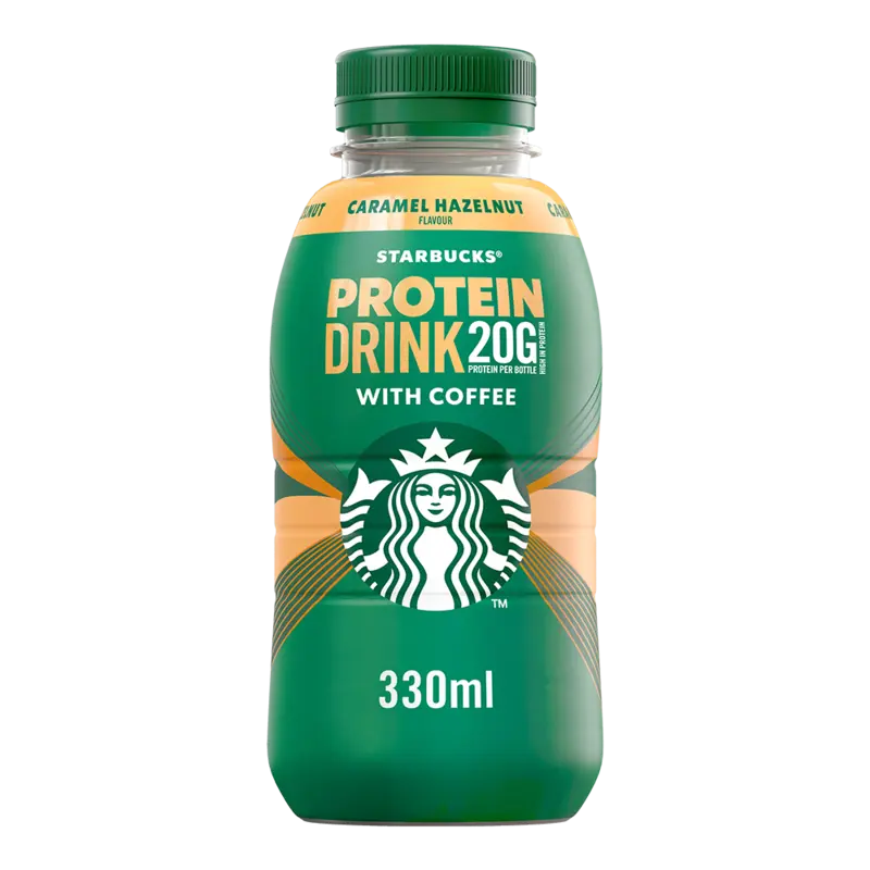 Starbucks Protein drink caramel hazelnut coffee