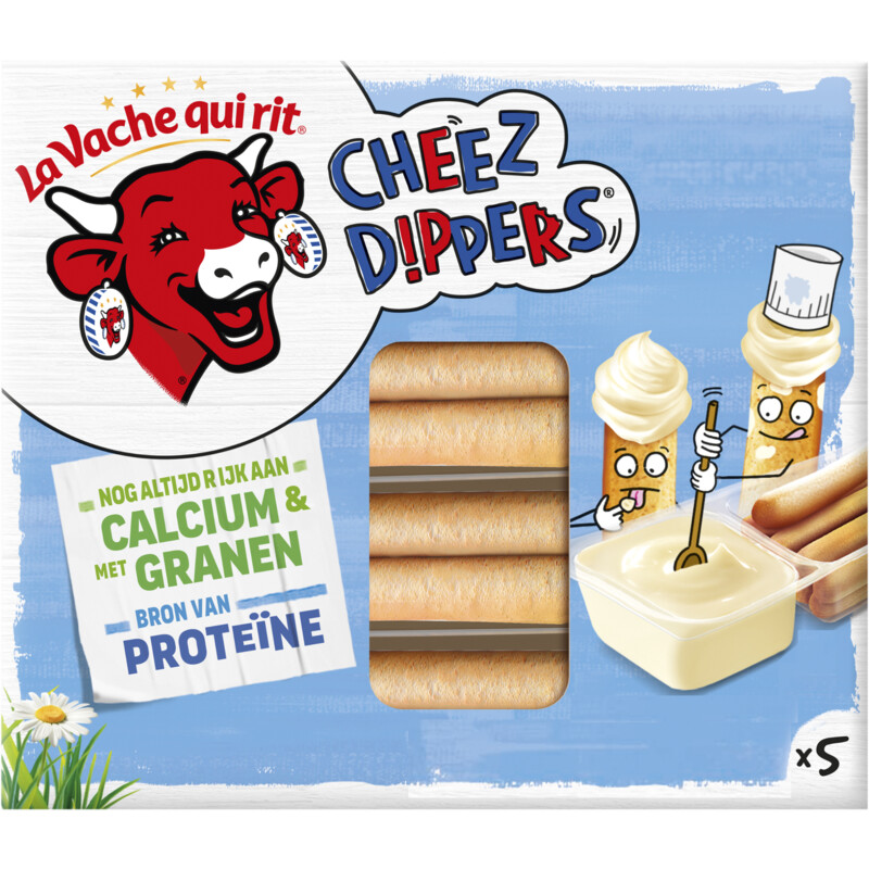 Een afbeelding van La Vache Qui Rit Cheez dippers smeerkaas