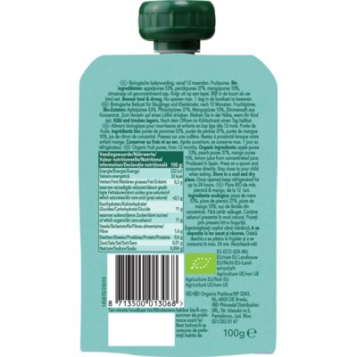 pdp-image-Organix Knijpfruit appel, perzik & mango 12m+