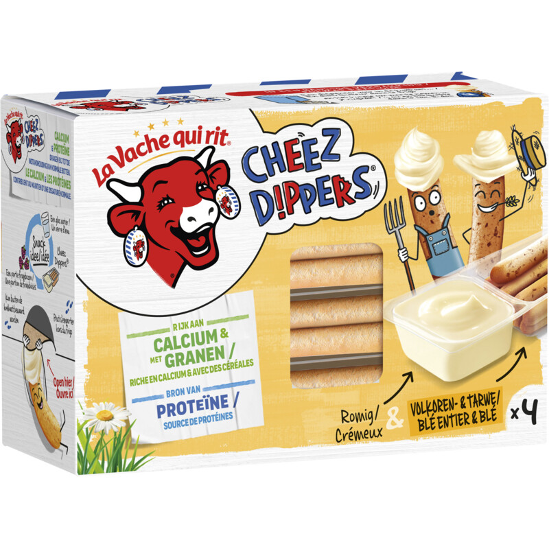 Een afbeelding van La Vache Qui Rit Cheez dippers volkoren & tarwe