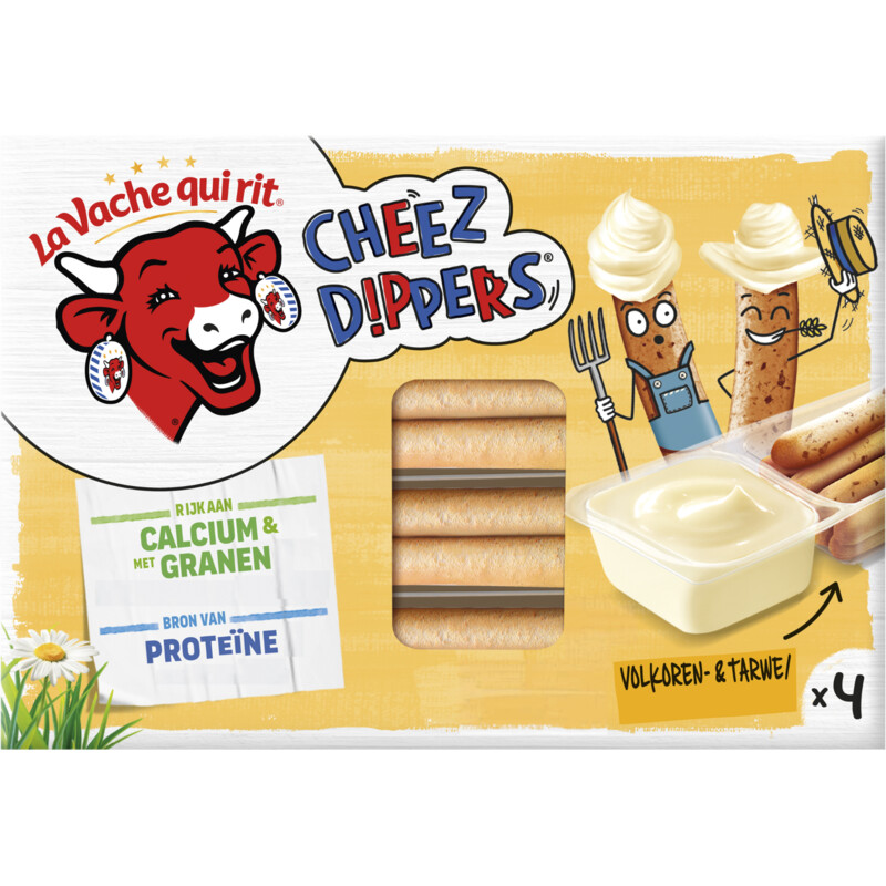 Een afbeelding van La Vache Qui Rit Cheez dippers volkoren & tarwe