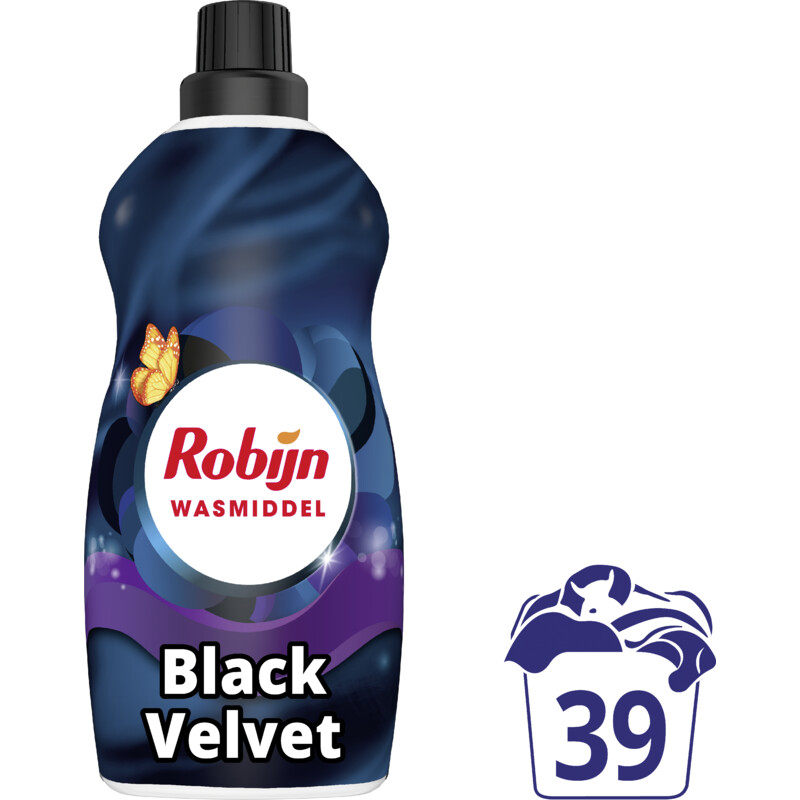 Een afbeelding van Robijn Black velvet wasmiddel voordeelfles