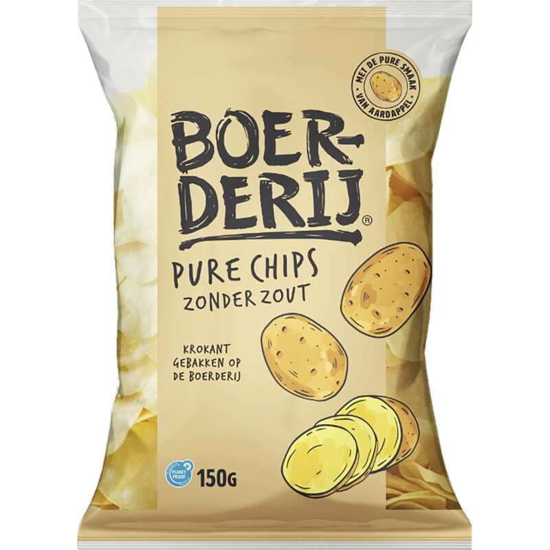 Een afbeelding van Boerderij Pure chips zonder zout