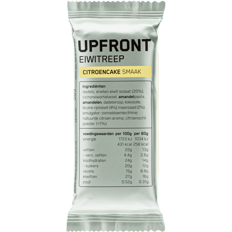 Een afbeelding van Upfront Eiwitreep citroencake
