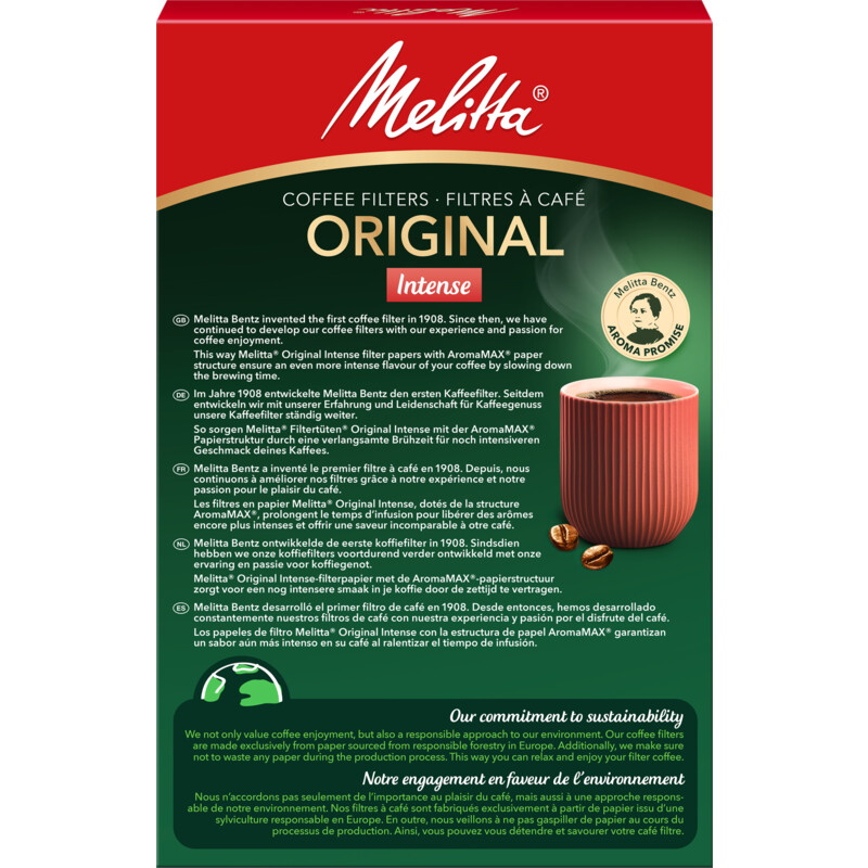 Een afbeelding van Melitta Koffiefilters original intense 1x4