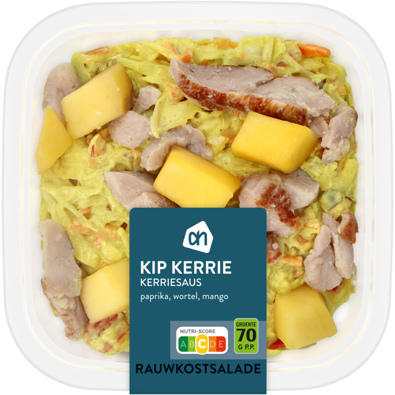 Een afbeelding van AH Rauwkostsalade kip kerrie kerrie saus