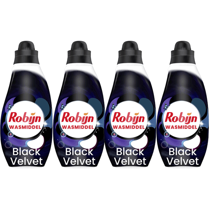 Een afbeelding van Robijn Wasmiddel Zwart 4-pack