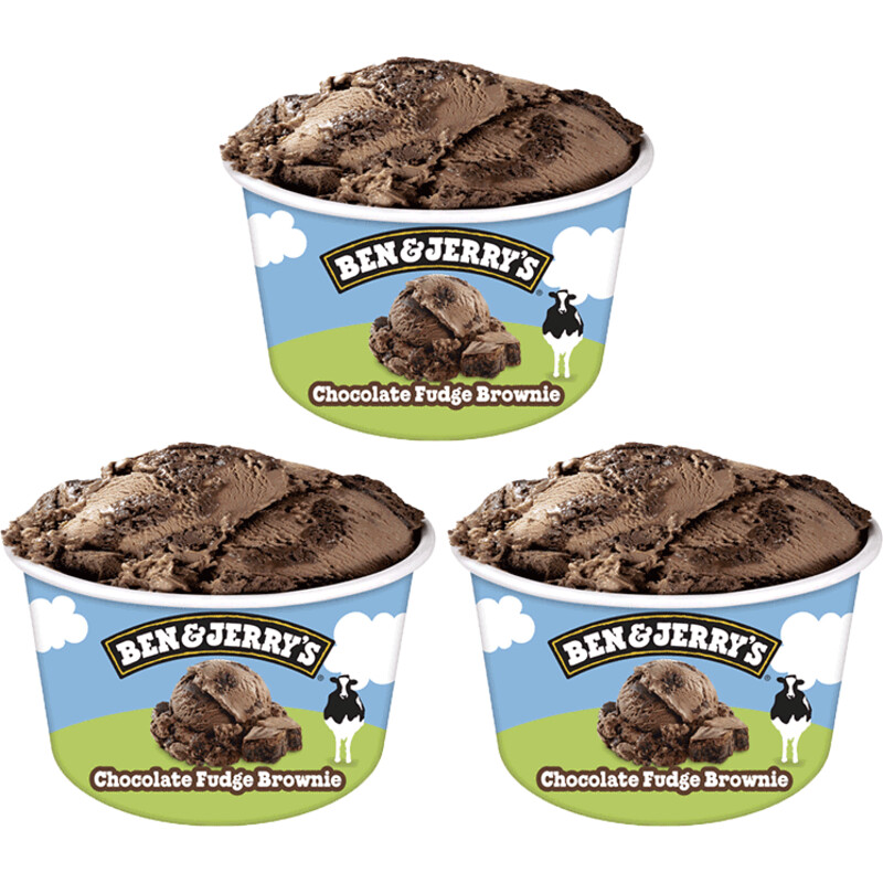 Een afbeelding van Ben & Jerry's Chocolate fudge brownie 3-pack