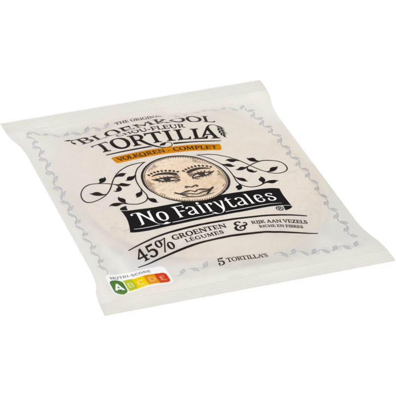 Een afbeelding van No Fairytales Bloemkool volkoren tortilla