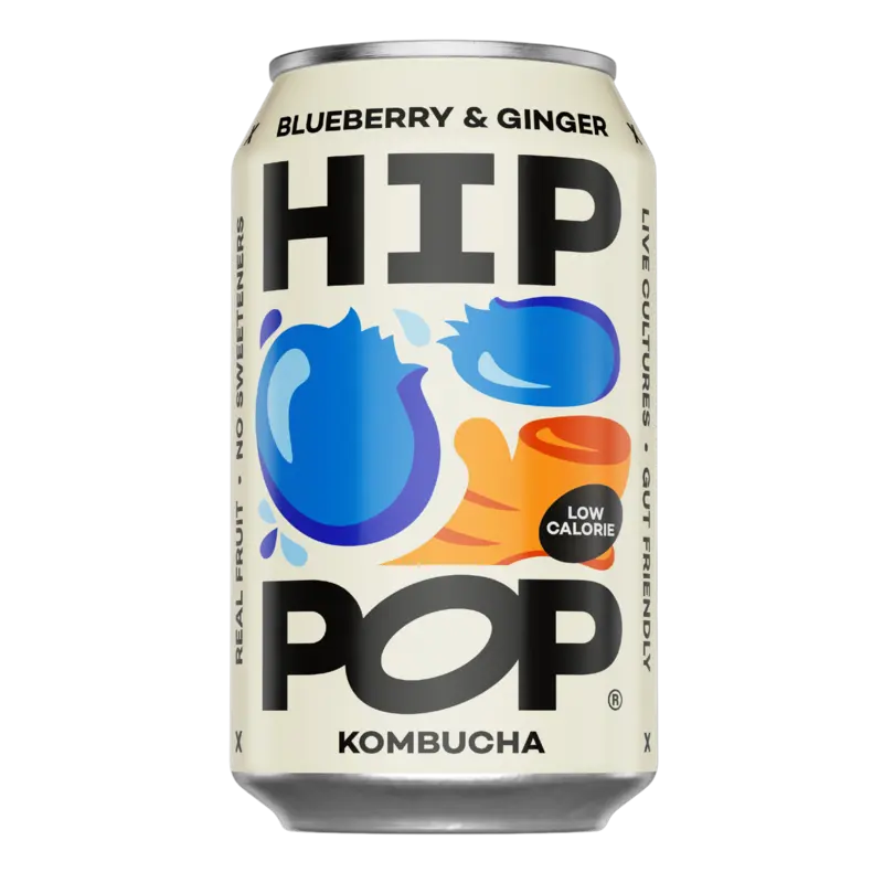 Hip Pop Kombucha blueberry & ginger