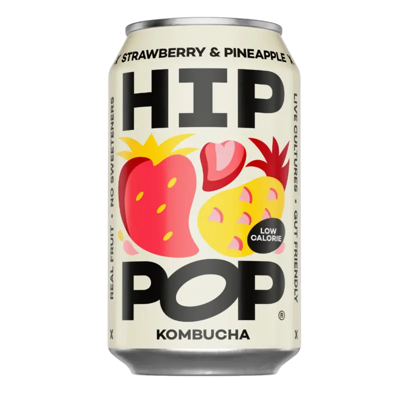 Hip Pop Kombucha strawberry & pineapple
