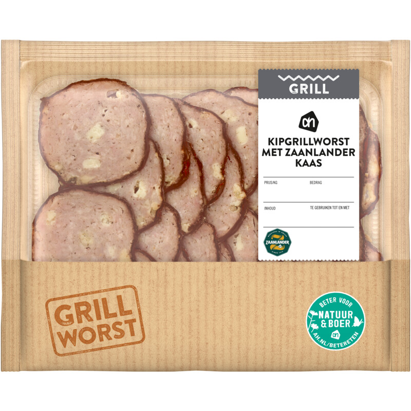 Een afbeelding van AH Kipgrillworst met Zaanlander kaas