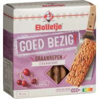 Een afbeelding van Bolletje Goed bezig graanrepen cranberry