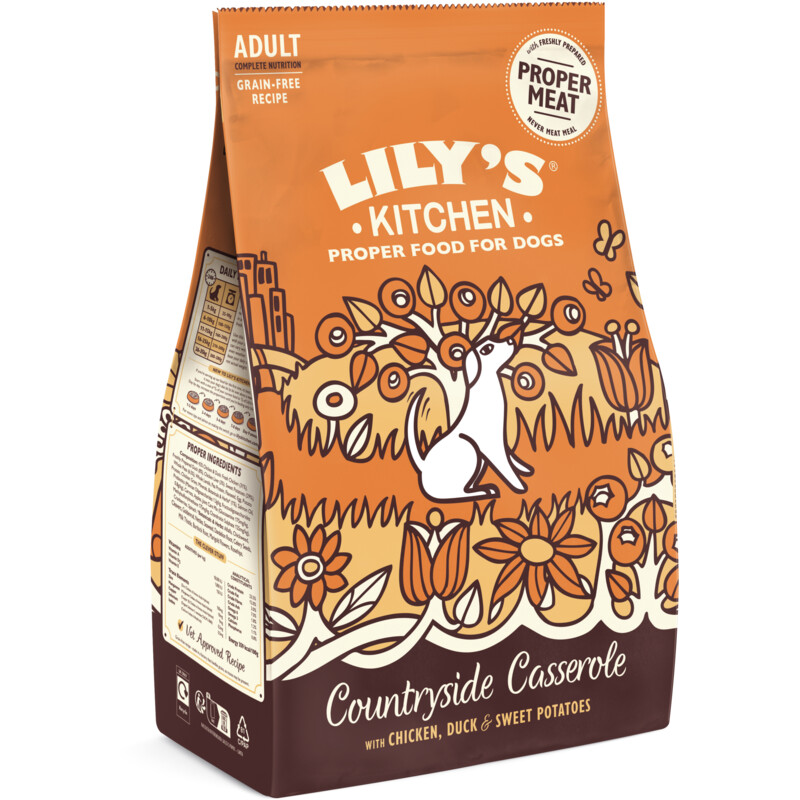 Een afbeelding van Lily's Kitchen Countryside casserole met kip en eend