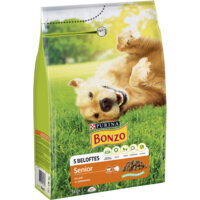 Een afbeelding van Bonzo Senior met kip en groenten
