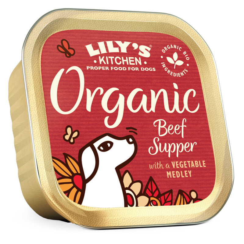 Een afbeelding van Lily's Kitchen Organic supper met rund