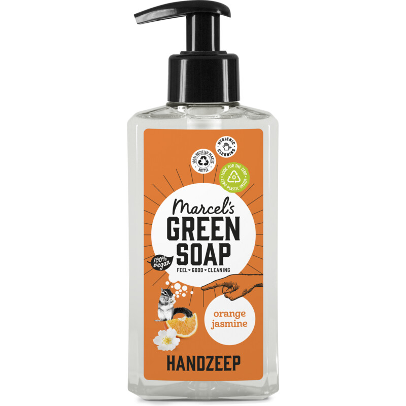 Een afbeelding van Marcel's Green Soap Handzeep orange & jasmine