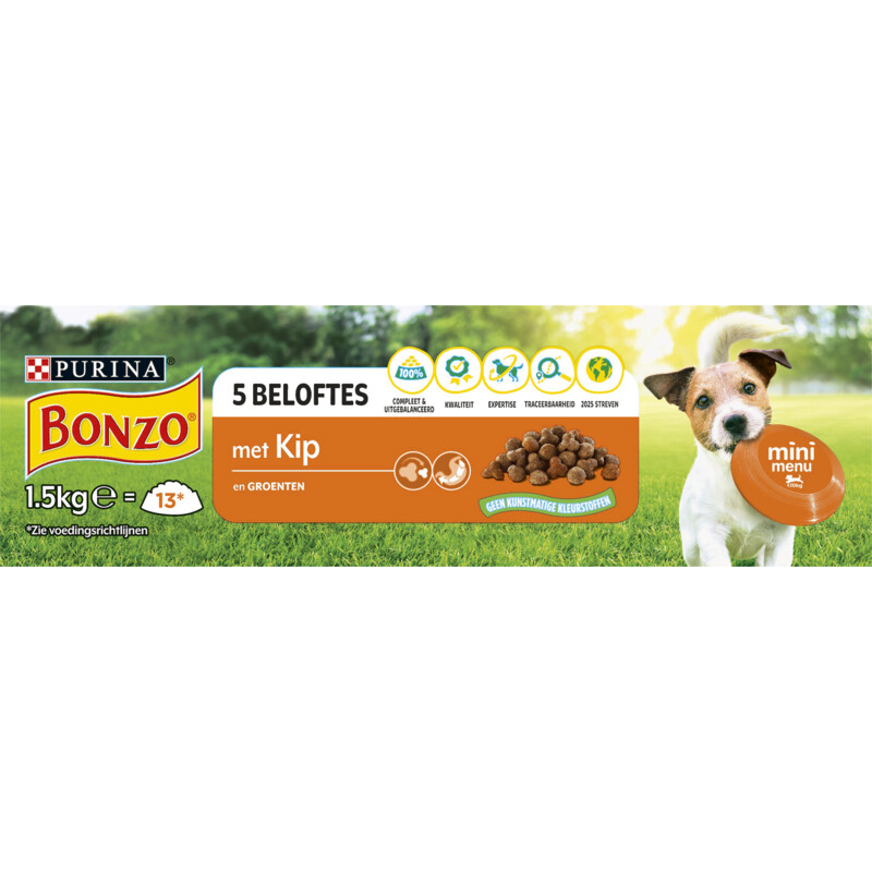 Een afbeelding van Bonzo Mini menu adult met kip en groenten