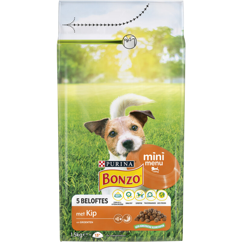Een afbeelding van Bonzo Mini menu adult met kip en groenten