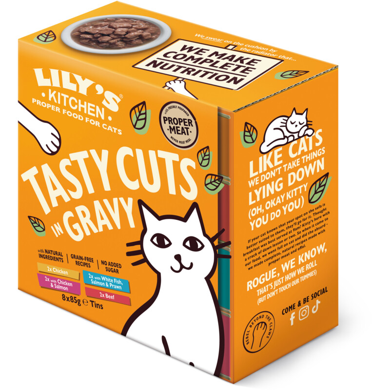 Een afbeelding van Lily's Kitchen Tasty cuts in saus diverse smaken 8-pack