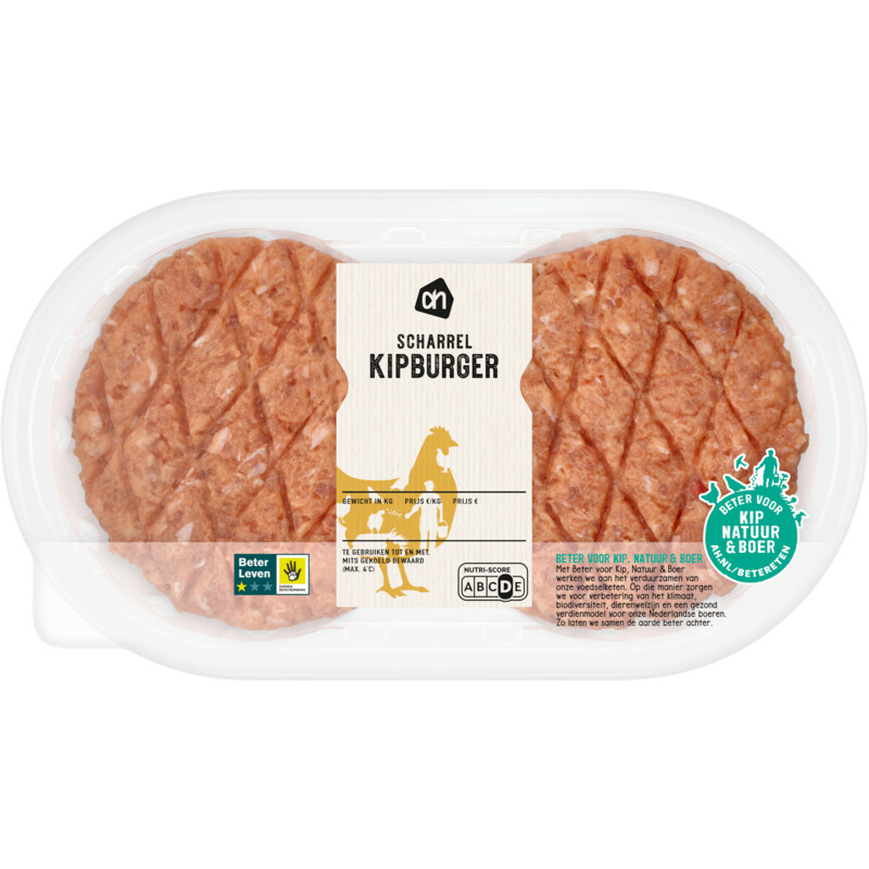 Een afbeelding van AH Scharrel kipburger 4 stuks