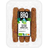 Een afbeelding van AH Terra Biologisch plantaardige seitan worstjes