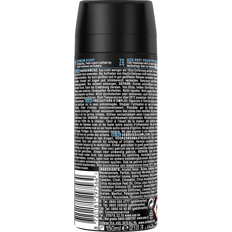 Een afbeelding van Axe Aqua bergamot deodorant bodyspray