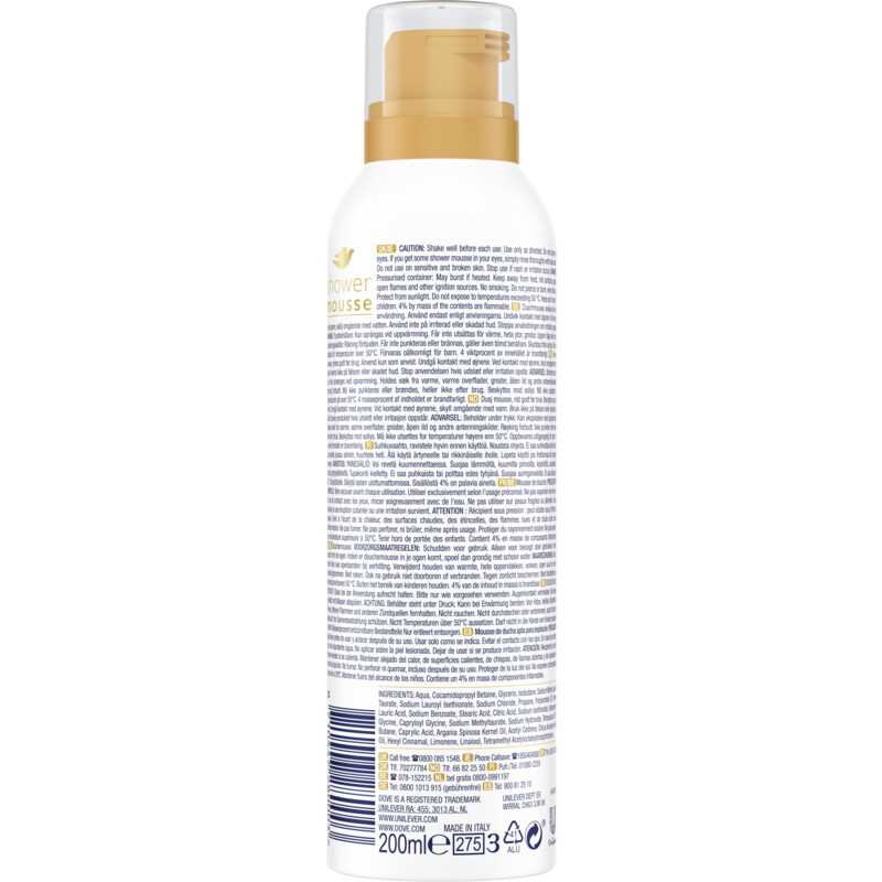 Een afbeelding van Dove Argan oil shower mousse