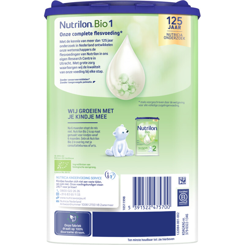 Een afbeelding van Nutrilon Bio 1 zuigelingenvoeding 0-6m