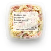 Een afbeelding van Fusilli met ham yoghurtdressing bel