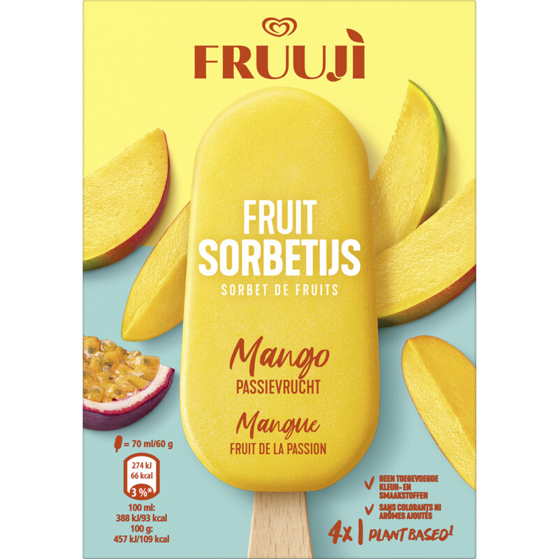 Een afbeelding van Ola Fruuji sorbetijs mango passievrucht