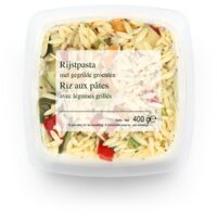 Een afbeelding van Rijstpasta met gegrilde groenten bel