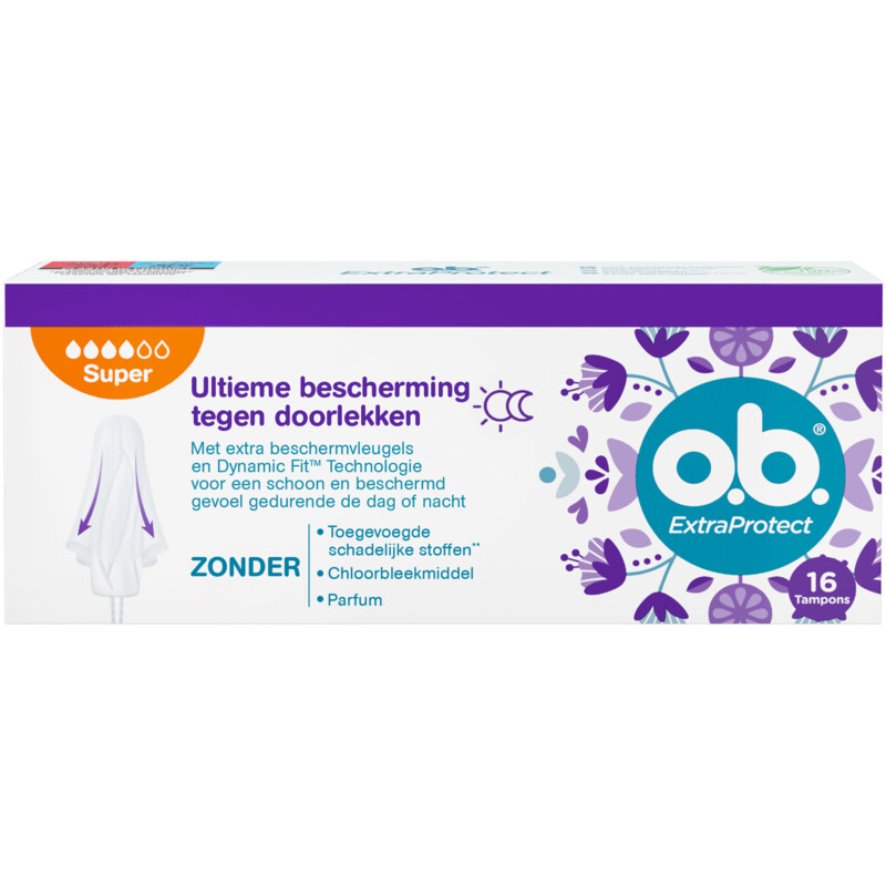 Een afbeelding van o.b. Extra protect tampons super