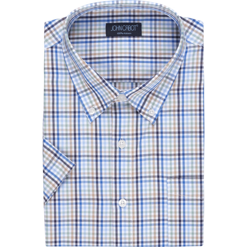 Een afbeelding van John Cabot Overhemd blauw maat 45-46