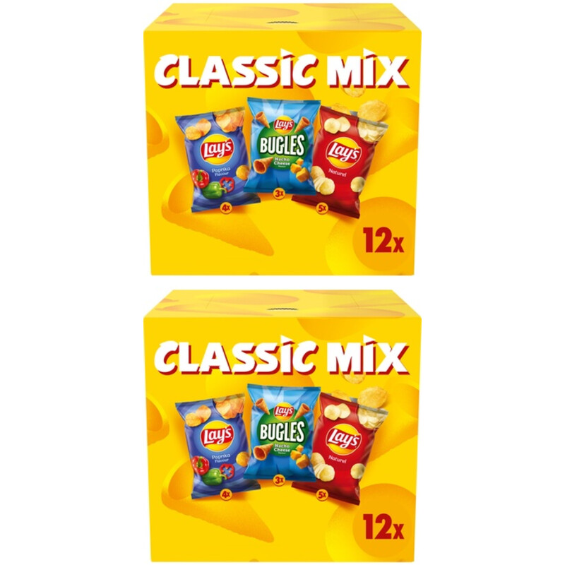 Een afbeelding van Lay's Classic Mix Chips 2-pack