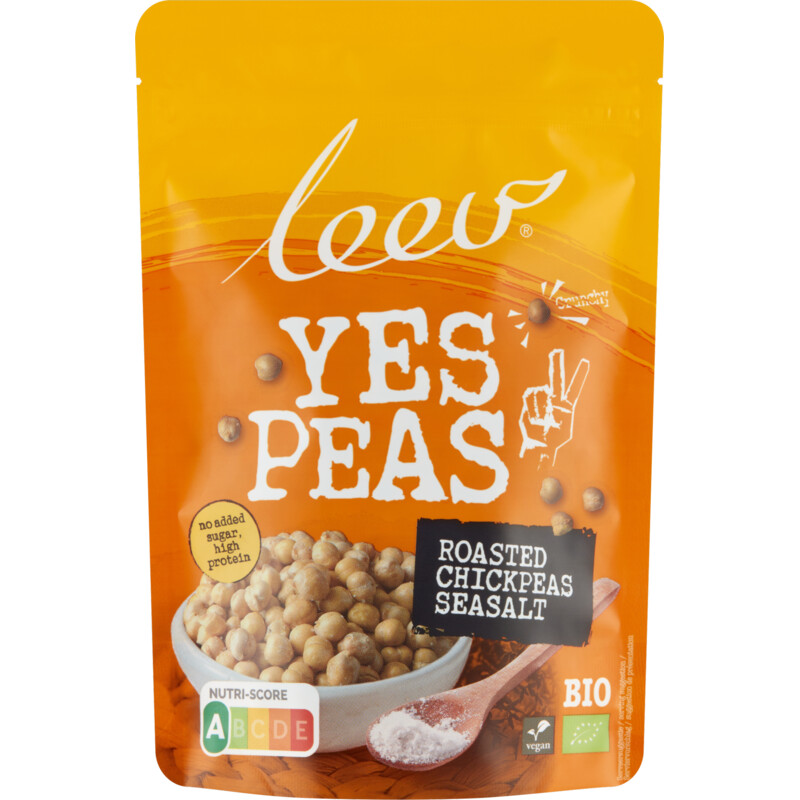 Een afbeelding van Leev Yes peas kikkererwten zeezout