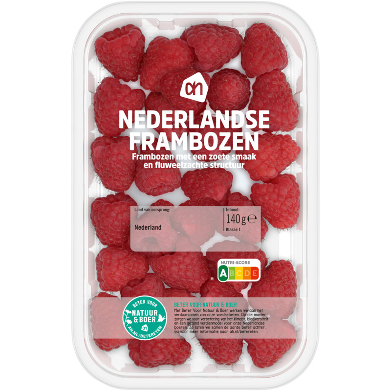 Een afbeelding van AH Nederlandse frambozen
