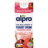 Een afbeelding van Alpro Plantaardige drinkyoghurt aardbei-kers