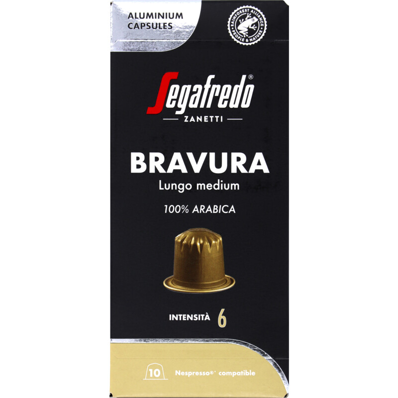 Een afbeelding van Segafredo Bravura lungo medium capsules
