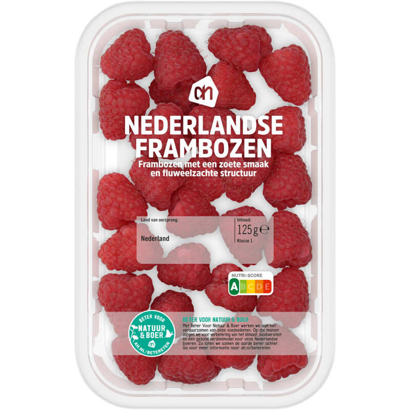 Een afbeelding van AH Nederlandse frambozen