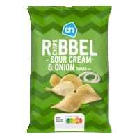 AH Ribbelchips sour cream & onion