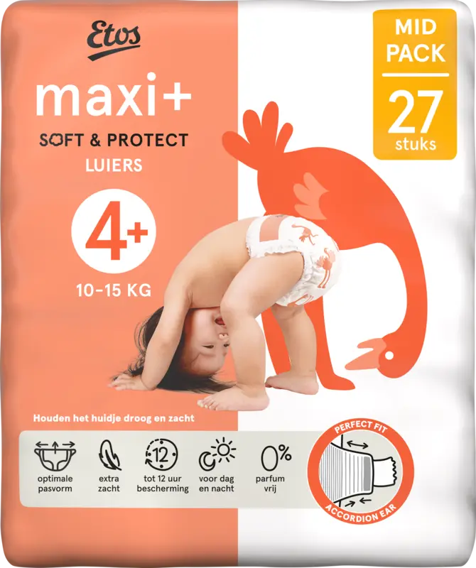 Maxi+ soft & protect luiers maat 4+