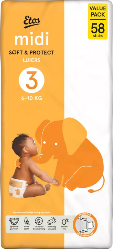 Midi soft & protect luiers maat 3