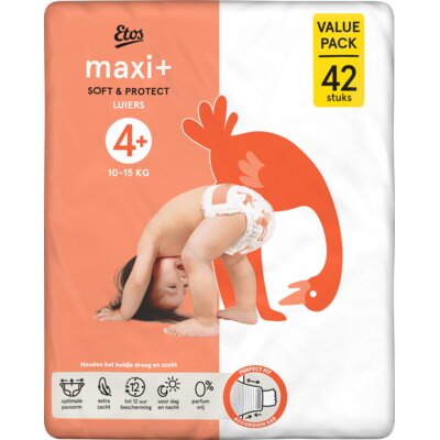 pdp-image-Etos Maxi+ soft & protect luiers maat 4+