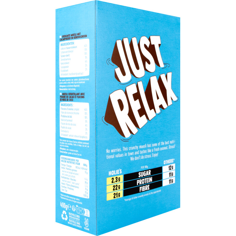 Een afbeelding van Holie's Crunchy muesli protein coconut cacao