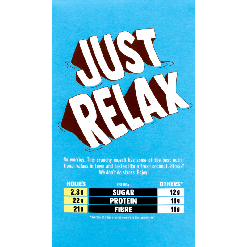 Een afbeelding van Holie's Crunchy muesli protein coconut cacao