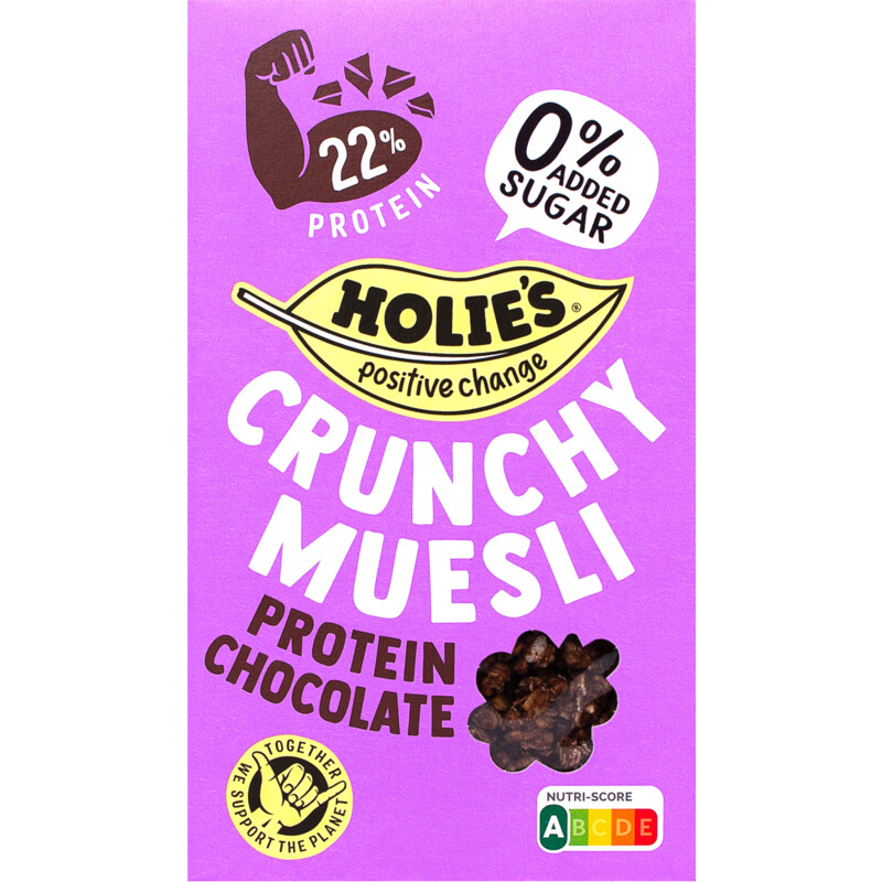 Een afbeelding van Holie's Crunchy muesli protein chocolate
