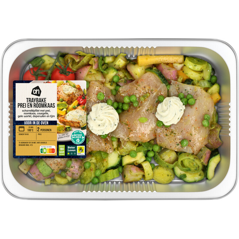 Een afbeelding van AH Traybake kipfilet prei en roomkaas