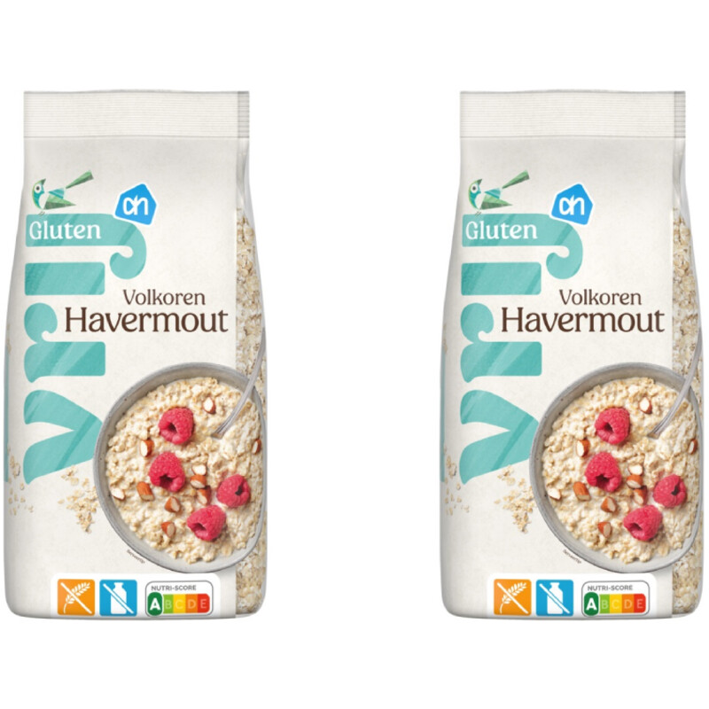 Een afbeelding van AH Glutenvrij Volkoren havermout 2-pack
