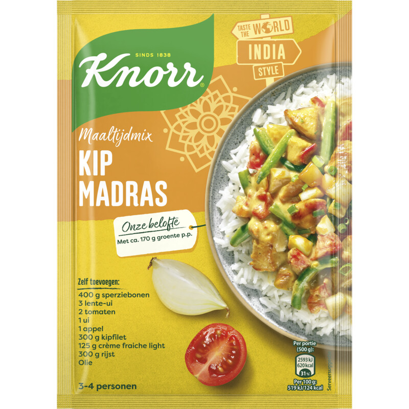 Een afbeelding van Knorr Maaltijdmix kip madras
